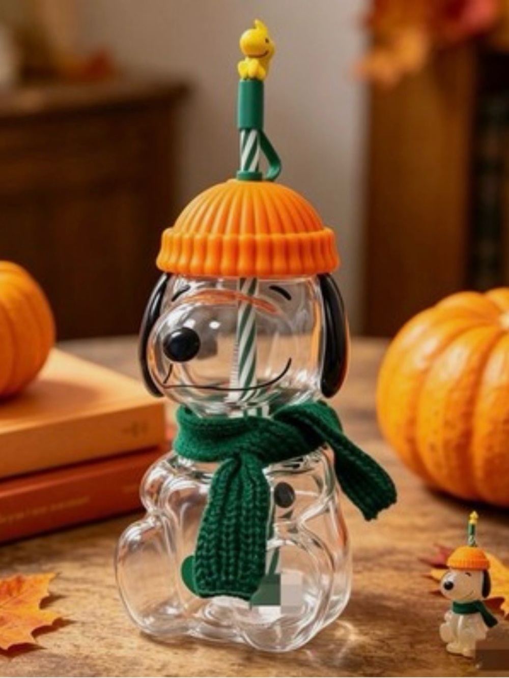 Starbucks x Peanuts snoopy clear glass cup